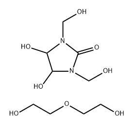2-Imidazolidinone, 4,5-dihydroxy-1,3-bis(hydroxymethyl)-, reaction products with diethylene glycol