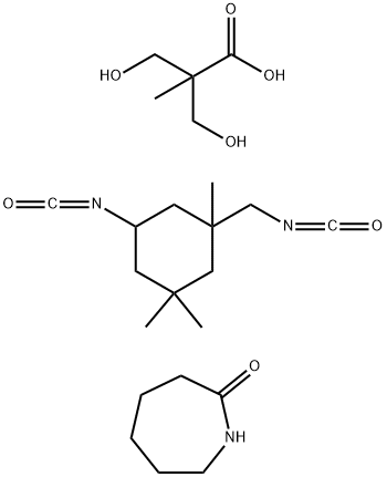 Propanoic acid, 3-hydroxy-2-(hydroxymethyl)-2-methyl-, polymer with 5-isocyanato-1-(isocyanatomethyl) -1,3,3-trimethylcyclohexane, caprolactam-blocked