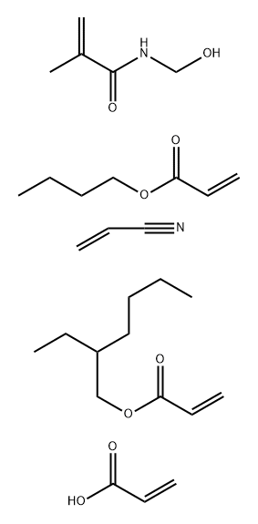 2-Propenoic acid, polymer with butyl 2-propenoate, 2-ethylhexyl 2-propenoate, N-(hydroxymethyl)-2-methyl-2-propenamide and 2-propenenitrile