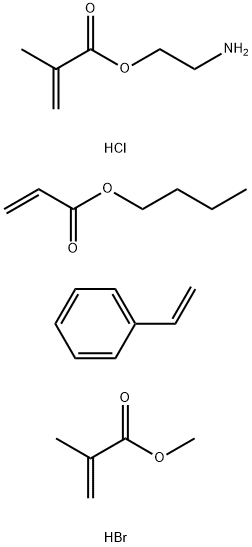2-Propenoic acid, 2-methyl-, 2-aminoethyl ester, hydrochloride, polymer with butyl 2-propenoate, ethenylbenzene and methyl 2-methyl-2-propenoate, hydrobromide