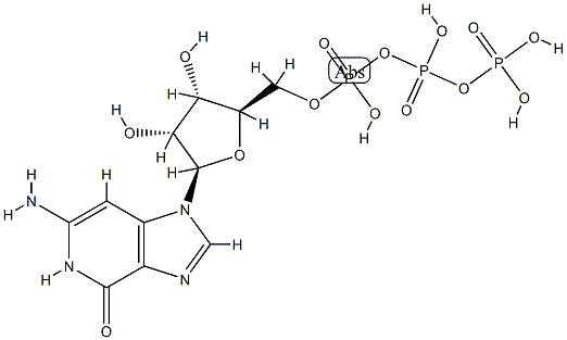 [[[(2R,3R,4R,5R)-5-(3-amino-5-oxo-4,7,9-triazabicyclo[4.3.0]nona-2,7,1 0-trien-9-yl)-3,4-dihydroxy-oxolan-2-yl]methoxy-hydroxy-phosphoryl]oxy -hydroxy-phosphoryl]oxyphosphonic acid