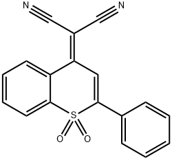 (2-PHENYLBENZO[5,6-B]-4H-THIOPYRAN-4-YLIDENE)-PROPANEDINITRIL-1,1-DIOXIDE