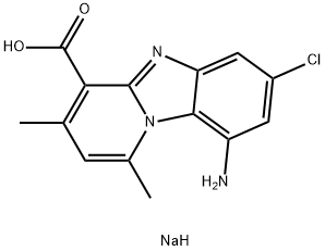 9-Amino-7-chloro-1,3-dimethylpyrido[1,2-a]benzimidazole-4-carboxylic acid sodium salt