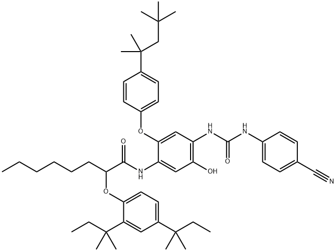 N-[4-[3-(4-Cyanophenyl)ureido]-5-hydroxy-2-[4-(1,1,3,3-tetramethylbutyl)phenoxy]phenyl]-2-(2,4-di-tert-pentylphenoxy)octanamide
