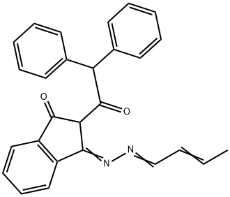 3-(2-亚丁烯基-腙基)-2-二苯基乙酰基-茚满-1-酮