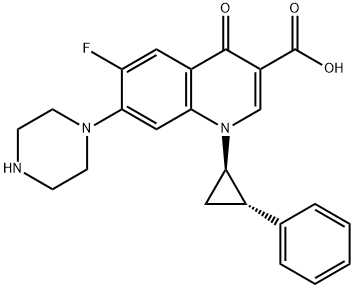 6-fluoro-7-(1-piperazinyl)-1-(2'-phenyl-1'-cyclopropyl)-1,4-dihydro-4-oxoquinoline-3-carboxylic acid