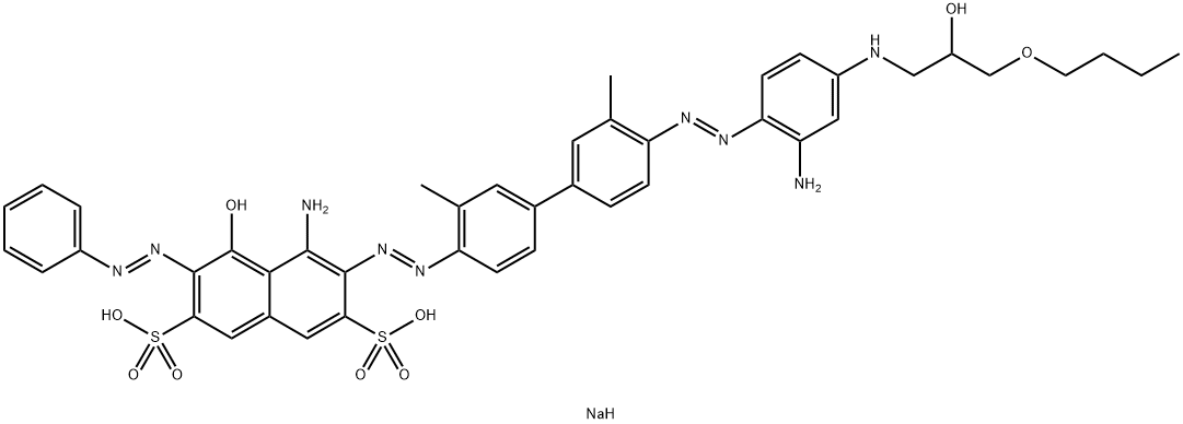 4-Amino-3-[[4'-[[2-amino-4-[(3-butoxy-2-hydroxypropyl)amino]phenyl]azo]-3,3'-dimethyl[1,1'-biphenyl]-4-yl]azo]-5-hydroxy-6-(phenylazo)-2,7-naphthalenedisulfonic acid disodium salt