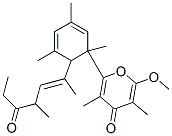 (+)-2-Methoxy-3,5-dimethyl-6-[1,3,5-trimethyl-2-[1,3-dimethyl-4-oxo-1-hexenyl]-3,5-cyclohexadien-1-yl]-4H-pyran-4-one