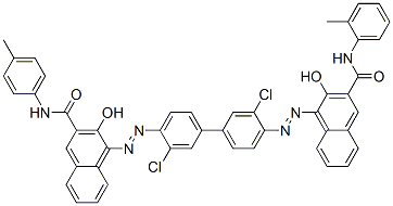 2-Naphthalenecarboxamide, 4-[[3,3'-dichloro-4'-[[2- hydroxy-3-[[(2-methylphenyl)amino]carbonyl]-1-naphthalenyl ]azo][1,1'-biphenyl]-4-yl]azo]-3-hydroxy- N-(4-methylphenyl)-