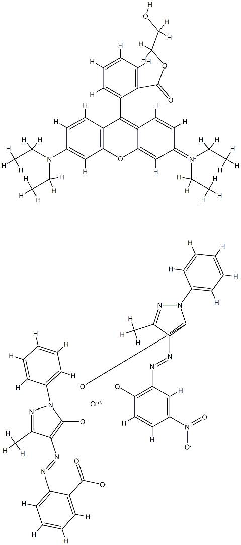 Poly(oxy-1,2-ethanediyl), .alpha.-2-3,6-bis(diethylamino)xanthylium-9-ylbenzoyl-.omega.-hydroxy-, 2,4-dihydro-4-2-(hydroxy-.kappa.O)-5-nitrophenylazo-.kappa.N1-5-methyl-2-phenyl-3H-pyrazol-3-onato(2-)-.kappa.O32-4,5-dihydro-3-methyl-5-(oxo-.kappa.O)-1-phe