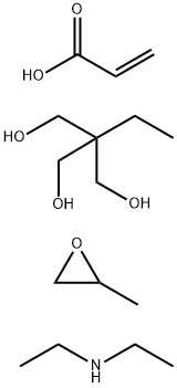 2-Propenoic acid, polymer with 2-ethyl-2-(hydroxymethyl)-1,3-propanediol and methyloxirane, compd. with N-ethylethanamine