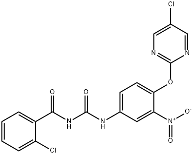 2-chloro-N-[[4-(5-chloropyrimidin-2-yl)oxy-3-nitro-phenyl]carbamoyl]be nzamide