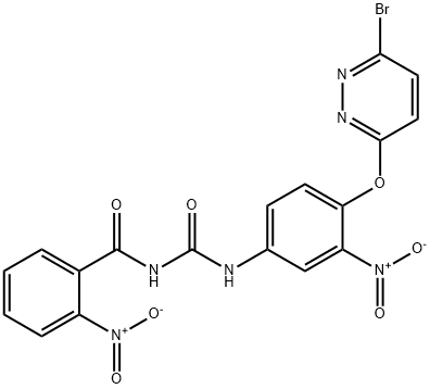 N-[[4-(6-bromopyridazin-3-yl)oxy-3-nitro-phenyl]carbamoyl]-2-nitro-ben zamide