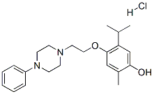 2-methyl-4-[2-(4-phenylpiperazin-1-yl)ethoxy]-5-propan-2-yl-phenol hyd rochloride