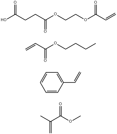 Butanedioic acid, mono[2-[(1-oxo-2-propenyl)oxy]ethyl] ester, polymer with butyl 2-propenoate, ethenylbenzene and methyl 2-methyl-2-propenoate