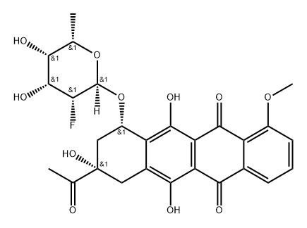 7-O-(2,6-dideoxy-2-fluorotalopyranosyl)daunomycinone