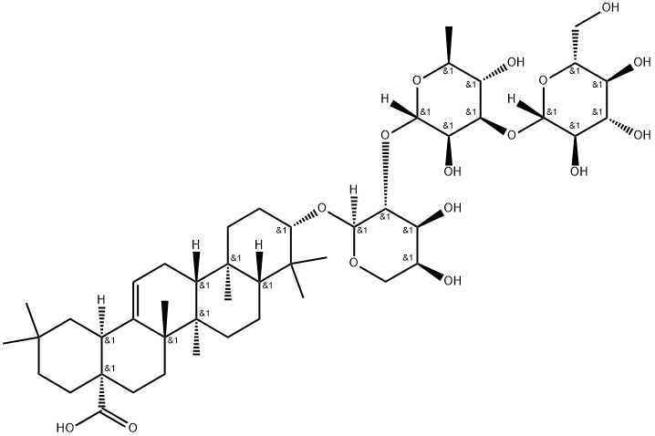 齐墩果酸-3-O-Β-D葡萄糖( 1→3)-Α-L-鼠李糖(1→2)-Α-L-阿拉伯糖苷(标准品)