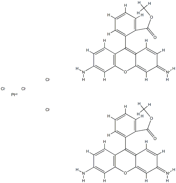 tetrachloroplatinate dianion-rhodamine-123 complex