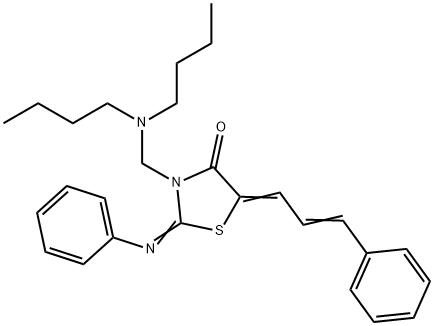 3-((Dibutylamino)methyl)-5-cinnamylidene-2-(phenylimino)-4-thiazolidin one