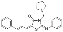 5-Cinnamylidene-2-(phenylimino)-3-(1-pyrrolidinylmethyl)-4-thiazolidin one