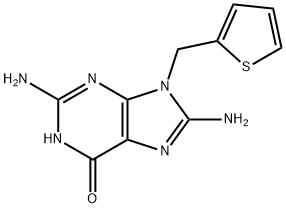 6H-Purin-6-one, 2,8-diamino-1,9-dihydro-9-(2-thienylmethyl)-