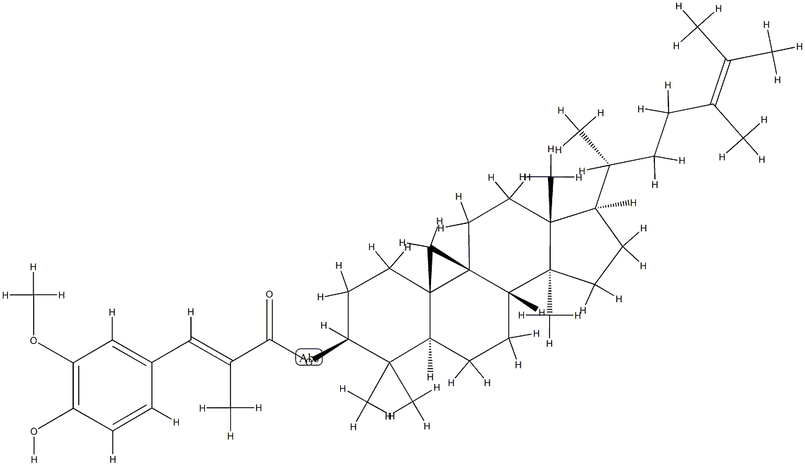 24-Methyl-9β,19-cyclolanost-24-en-3β-ol 3-(4-hydroxy-3-methoxyphenyl)-2-methylpropenoate