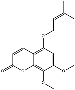 2H-1-Benzopyran-2-one, 7,8-dimethoxy-5-[(3-methyl-2-buten-1-yl)oxy]-