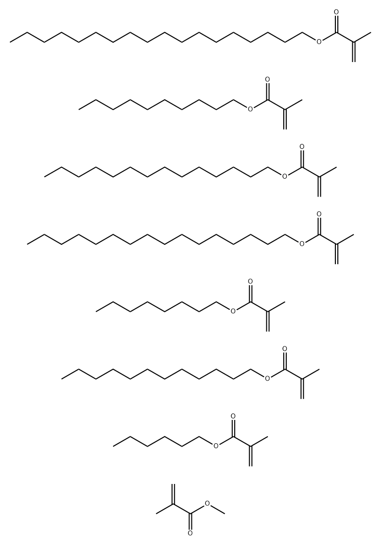 2-Propenoic acid, 2-methyl-, decyl ester, polymer with dodecyl 2-methyl-2-propenoate, hexadecyl 2-methyl-2-propenoate, hexyl 2-methyl-2-propenoate, methyl 2-methyl-2-propenoate, octadecyl 2-methyl-2-propenoate, octyl 2-methyl-2-propenoate and tetradecyl 2