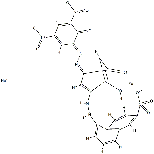 Ferrate(1-), 5-2,4-dihydroxy-5-(2-hydroxy-3,5-dinitrophenyl)azophenylazo-2-naphthalenesulfonato(3-)-, sodium