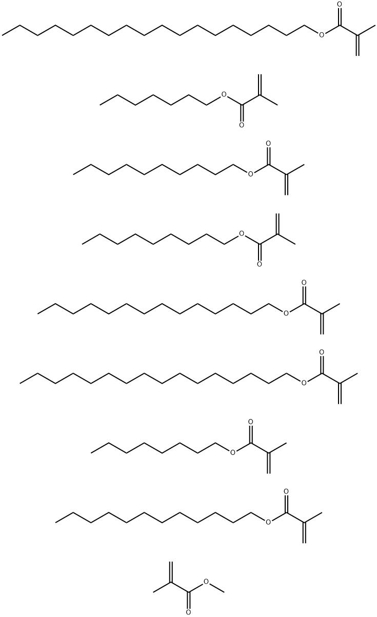 2-Propenoic acid, 2-methyl-, decyl ester, polymer with dodecyl 2-methyl-2-propenoate, heptyl 2-methyl-2-propenoate, hexadecyl 2-methyl-2-propenoate, methyl 2-methyl-2-propenoate, nonyl 2-methyl-2-propenoate, octadecyl 2-methyl-2-propenoate, octyl 2-methyl
