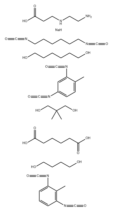 -Alanine, N-(2-aminoethyl)-, monosodium salt, polymer with 1,4-butanediol, 1,6-diisocyanatohexane, 1,3-diisocyanato-2-methylbenzene, 2,4-diisocyanato-1-methylbenzene, 2,2-dimethyl-1,3-propanediol, hexanedioic acid and 1,6-hexanediol