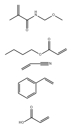 2-Propenoic acid, polymer with butyl 2-propenoate, ethenylbenzene, N-(methoxymethyl)-2-methyl-2-propenamide and 2-propenenitrile