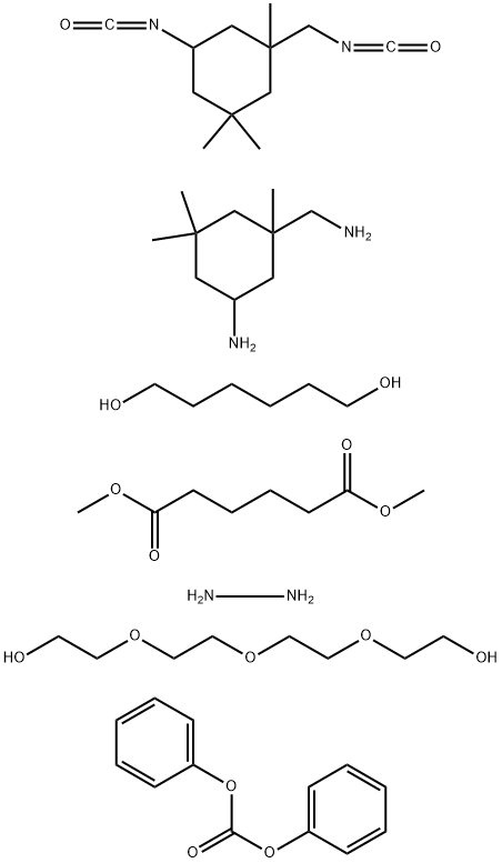 Hexanedioic acid, dimethyl ester, polymer with 5-amino-1,3,3-trimethylcyclohexanemethanamine, diphenyl carbonate, 1,6-hexanediol, hydrazine, 5-isocyanato-1-(isocyanatomethyl) -1,3,3-trimethylcyclohexane and 2,2'-[oxybis(2,1-ethanediyloxy)]bis[ethanol]