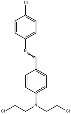 N,N-bis(2-chloroethyl)-4-[(4-chlorophenyl)iminomethyl]aniline