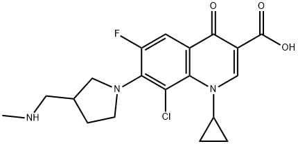 3-Quinolinecarboxylic acid, 8-chloro-1-cyclopropyl-6-fluoro-1,4-dihydro-7-[3-[(MethylaMino)Methyl]-1-pyrrolidinyl]-4-oxo-