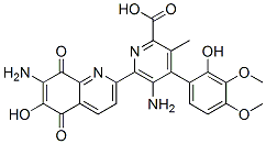 5-Amino-6-(7-amino-5,8-dihydro-6-hydroxy-5,8-dioxoquinolin-2-yl)-4-(2-hydroxy-3,4-dimethoxyphenyl)-3-methyl-2-pyridinecarboxylic acid