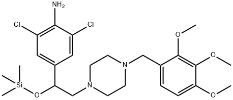 2,6-dichloro-4-(2-(4-((2,3,4-trimethoxyphenyl)methyl)-1-piperazinyl)-1-((trimethylsilyl)oxy)ethyl)benzeneamine