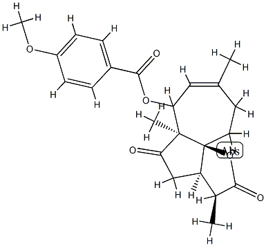 4-Methoxybenzoic acid (3S,10aS)-3,3aα,4,5,5a,6,9,10-octahydro-3β,5aβ,8-trimethyl-2,5-dioxo-2H-azuleno[8a,1-b]furan-6α-yl ester