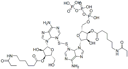 3,3'-dithiobis(3'-O-6-(propionylamino)hexanoyl)adenosine 5'-triphosphate