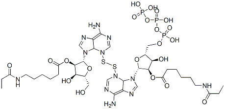 3,3'-dithiobis(2'-O-6-(propionylamino)hexanoyl)adenosine 5'-triphosphate