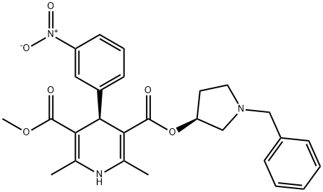 3,5-Pyridinedicarboxylic acid, 1,4-dihydro-2,6-dimethyl-4-(3-nitrophenyl)-, methyl 1-(phenylmethyl)-3-pyrrolidinyl ester, [S-(R*,S*)]-