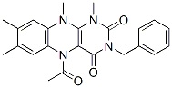 Alloxazine,  5-acetyl-3-benzyl-5,10-dihydro-1,7,8,10-tetramethyl-  (7CI)