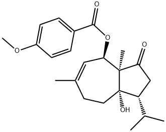 4-Methoxybenzoic acid (1R)-1,2,3,3a,4,7,8,8a-octahydro-8aβ-hydroxy-3aβ,6-dimethyl-1β-(1-methylethyl)-3-oxoazulen-4α-yl ester