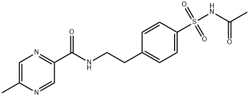 N-[2-[4-[(乙酰氨基)磺酰基]苯基]乙基]-5-甲基吡嗪甲酰胺
