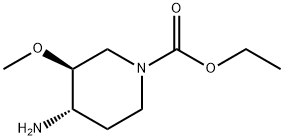1-Piperidinecarboxylicacid,4-amino-3-methoxy-,ethylester,trans-(9CI)