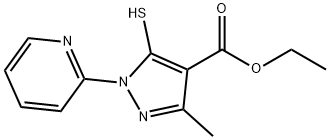 1H-PYRAZOLE-4-CARBOXYLIC ACID, 5-MERCAPTO-3-METHYL-1-(2-PYRIDINYL)-, ETHYL ESTER