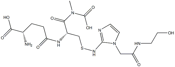 1-N-(2-hydroxyethyl)acetamido-2-hydroxylaminoimidazole-glutathione conjugate