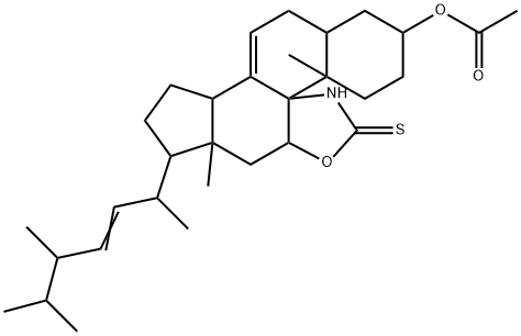 Oxazol-2-thione[4,5-o]ergost-7,22-dien-3-ol, acetate(ester)