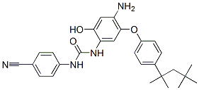 p-[3-[4-Amino-2-hydroxy-5-[p-(1,1,3,3-tetramethylbutyl)phenoxy]phenyl]ureido]benzonitrile