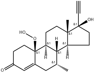 (7ALPHA,17ALPHA)-19-氢过氧基-17-羟基-7-甲基-19-去甲孕甾-4-烯-20-炔-3-酮